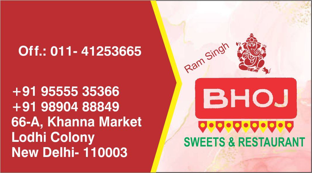 RAM SINGH BHOJ SWEETS & RESTAURANT (Lodhi Colony Sweets Shop)